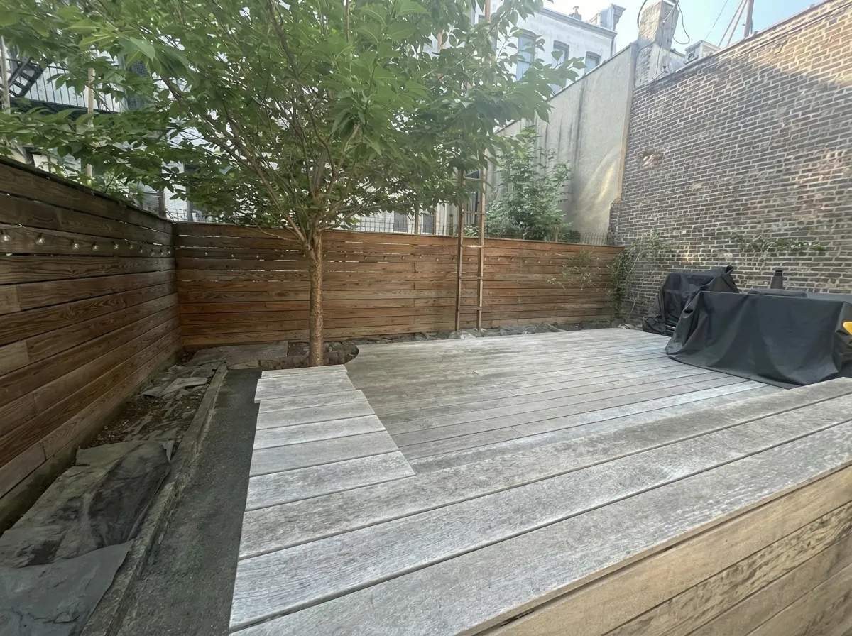 After: clean backyard deck